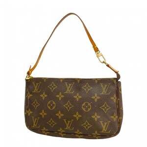 LOUIS VUITTON Brown Monogram Pochette Pouch